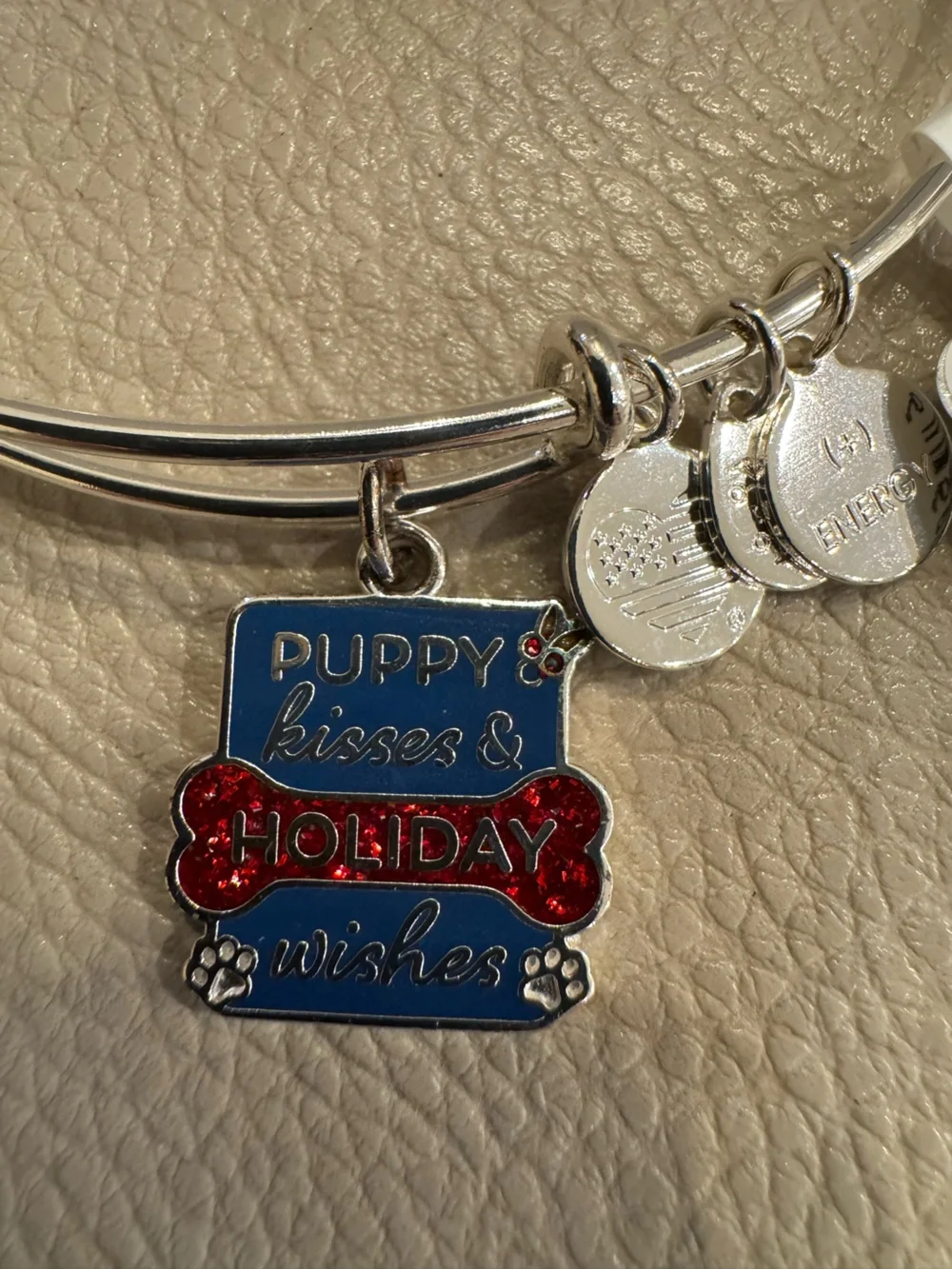 Alex and Ani Puppy Kisses and Holiday Wishes Bracelet